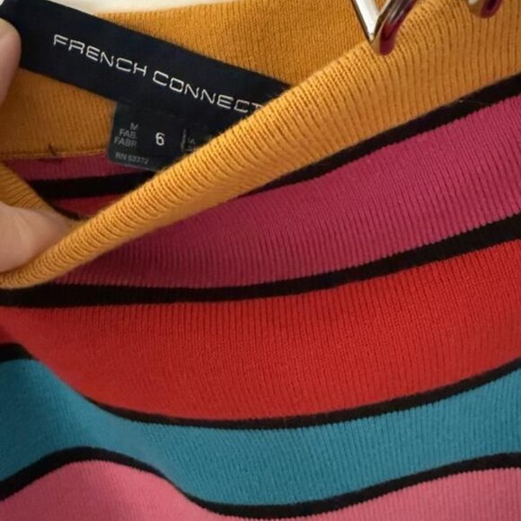 French Connection Strapless Bodycon Rainbow Dress - Picture 5 of 9